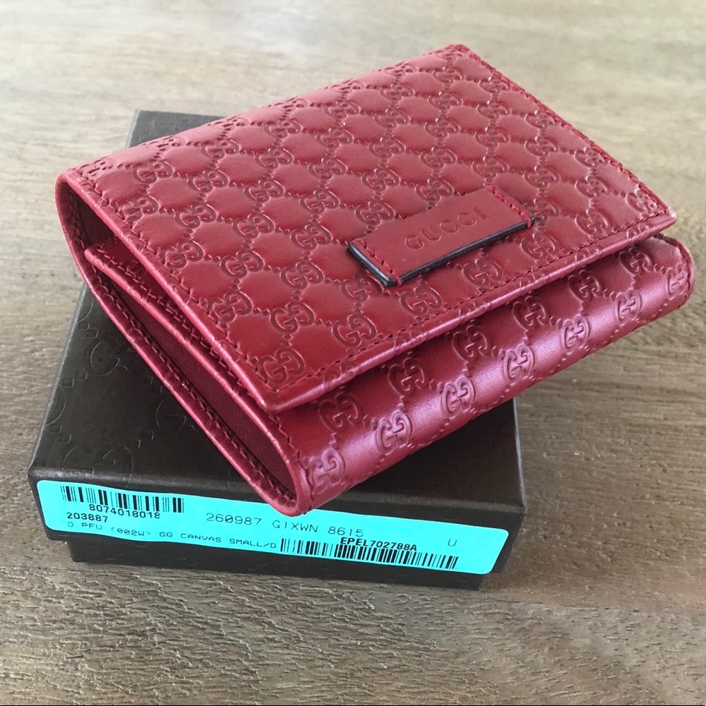 Gucci Guggissima soft wallet/Margaux color: Rosso